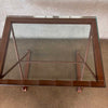 Custom Made Industrial Iron & Glass Side Table