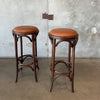 Vintage Pair of Thonet Style Bar Stools