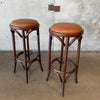 Vintage Pair of Thonet Style Bar Stools
