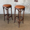 Vintage Pair of Thonet Style Bar Stools