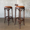 Vintage Pair of Thonet Style Bar Stools