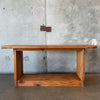 Vintage Low Modernist Pine Low Console Table