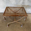 Vintage Iron Table w/ Rope & Tassel Motif