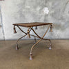 Vintage Iron Table w/ Rope & Tassel Motif