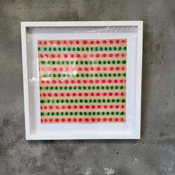 1960 Lenticular Art Pink/Green Dots #2