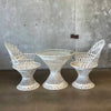 Russell Woodard Woven Spun Fiberglass Mid Century Patio Set