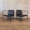 Pair of Black Leather Brenda Arm Chairs by Antonio Citterio for Flexform #2