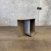 Contemporary Solid Steel Side Table