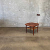 Danish Modern Teak + Cane Side Table by Poul Jensen for Selig