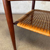 Danish Modern Teak + Cane Side Table by Poul Jensen for Selig