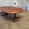 Mid Century Modern Walnut Dining Table w/ Two Leaves