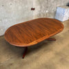 Mid Century Modern Walnut Dining Table w/ Two Leaves