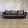 Designer Leather Sofa by Dellarobba in Espresso