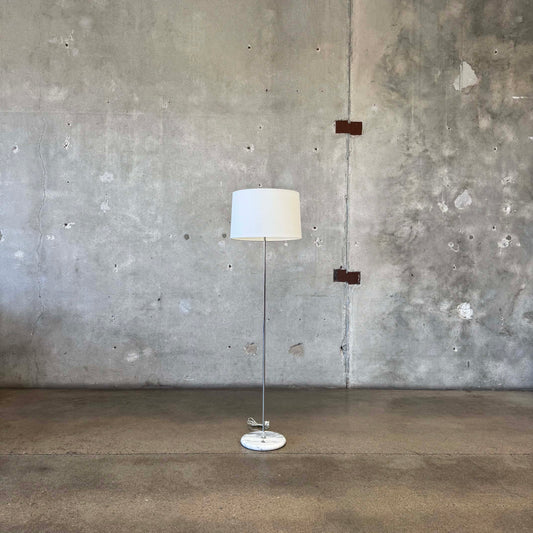 Mid Century Marble & Chrome Floor Lamp