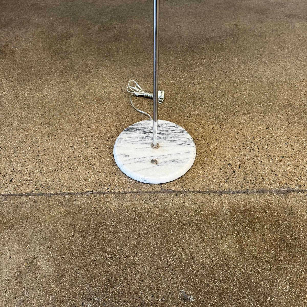 Mid Century Marble & Chrome Floor Lamp