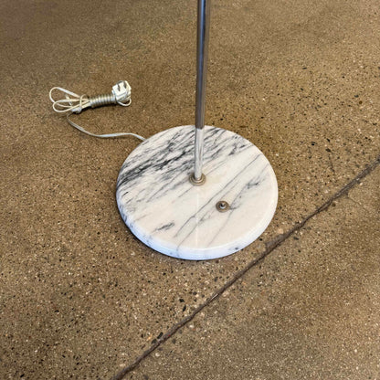 Mid Century Marble & Chrome Floor Lamp