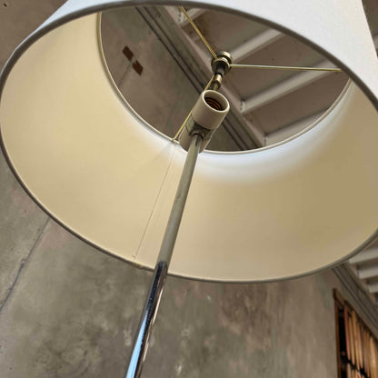Mid Century Marble & Chrome Floor Lamp