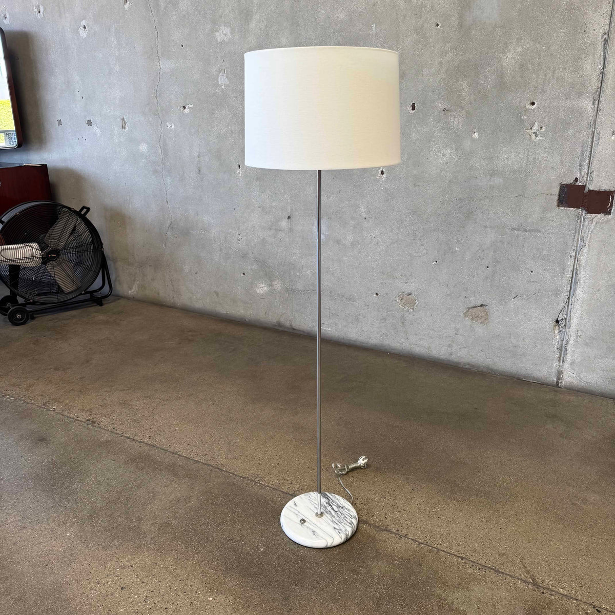 Mid Century Marble & Chrome Floor Lamp