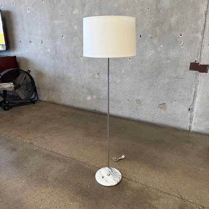 Mid Century Marble & Chrome Floor Lamp
