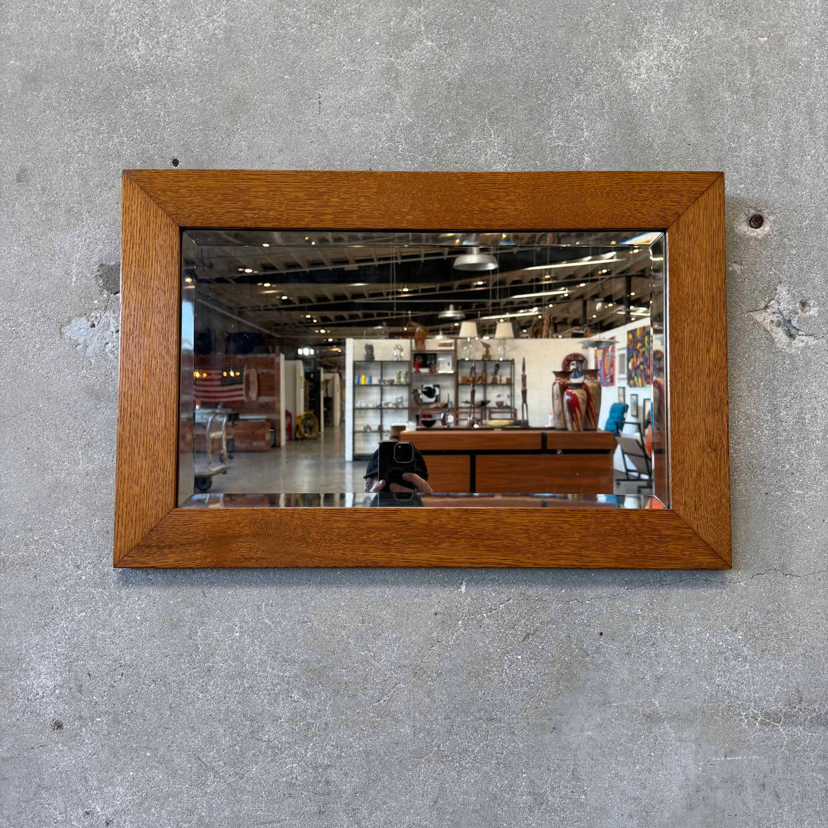 Vintage Solid Oak Mirror