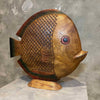 Vintage Tiki Bar Fish Carved Wood Sculpture