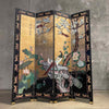 Vintage Asian four Panel Folding Screen