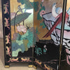 Vintage Asian four Panel Folding Screen