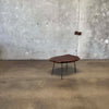 Vintage Burl & Iron Side Table