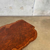 Vintage Burl & Iron Side Table