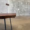 Vintage Burl & Iron Side Table