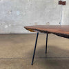 Vintage Burl & Iron Side Table