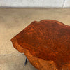 Vintage Burl & Iron Side Table