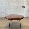 Vintage Burl & Iron Side Table