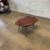 Vintage Burl & Iron Side Table