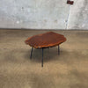 Vintage Burl & Iron Side Table