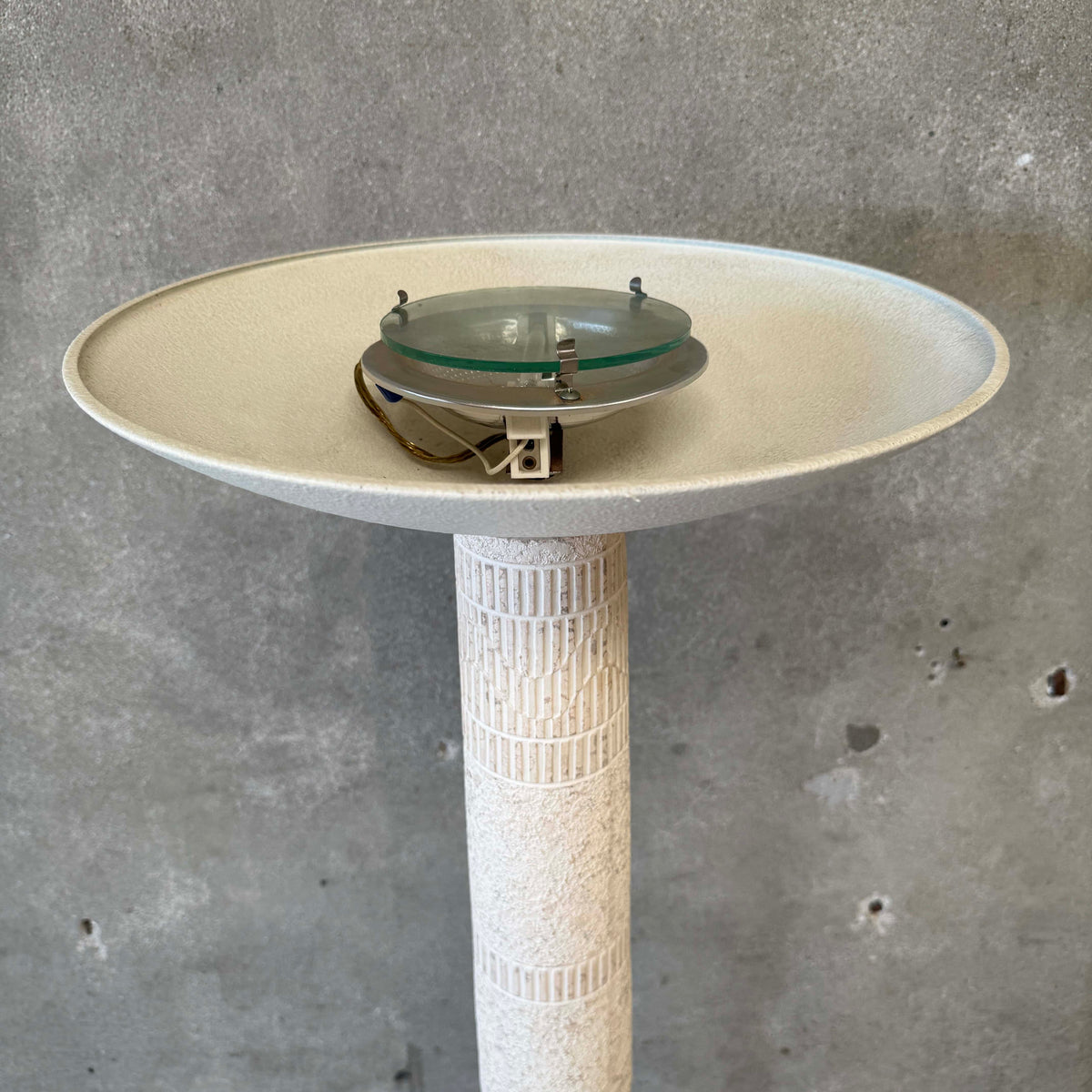 Post Modern Cream Plaster Column Floor Lamp