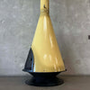 Vintage MCM Yellow Porcelain Enamel Finish Malm "Fire Duke" Fireplace
