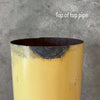Vintage MCM Yellow Porcelain Enamel Finish Malm "Fire Duke" Fireplace