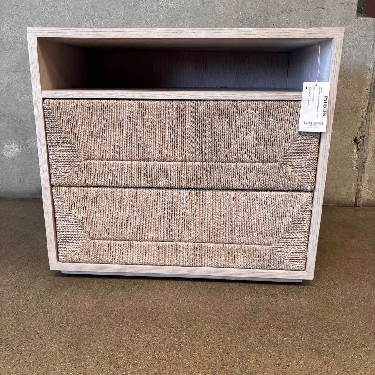 Palecek Braxton Nightstand, White Sands