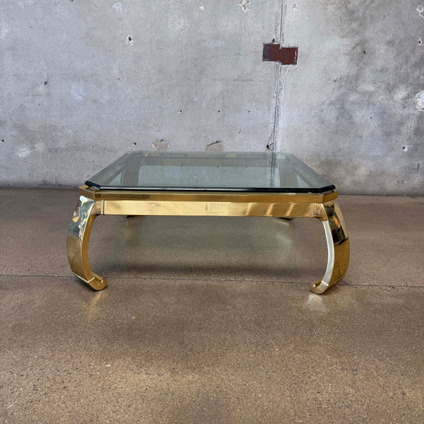 Mastercraft Brass Ming Waterfall Coffee Table