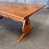 Vintage 1960s One of a Kind Oak Trestle Coffee Table