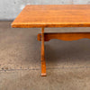 Vintage 1960s One of a Kind Oak Trestle Coffee Table