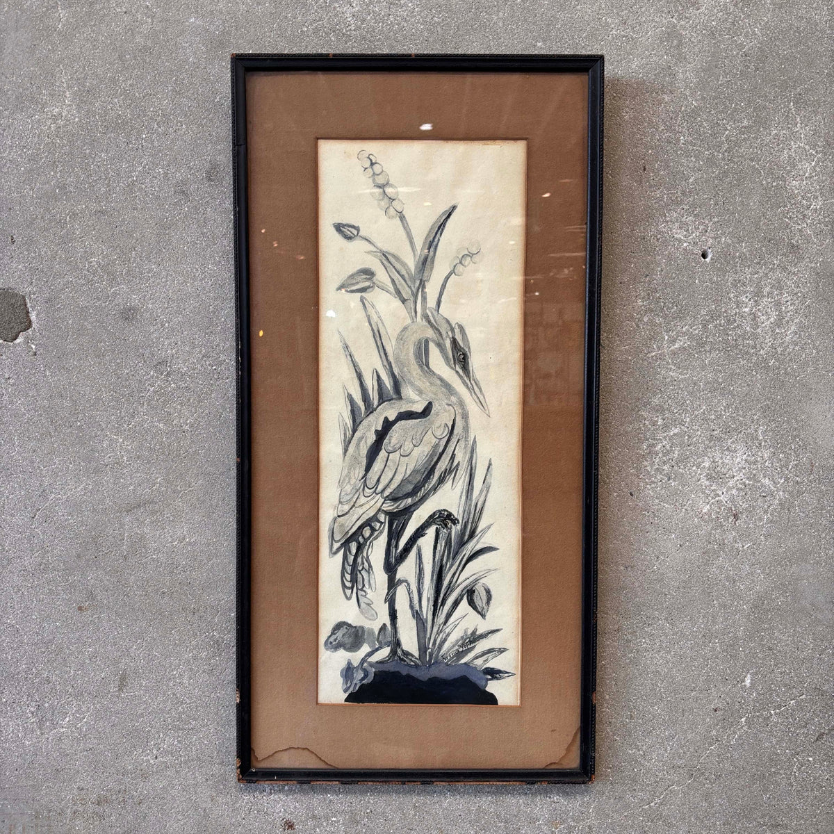Antique Signed Watercolor