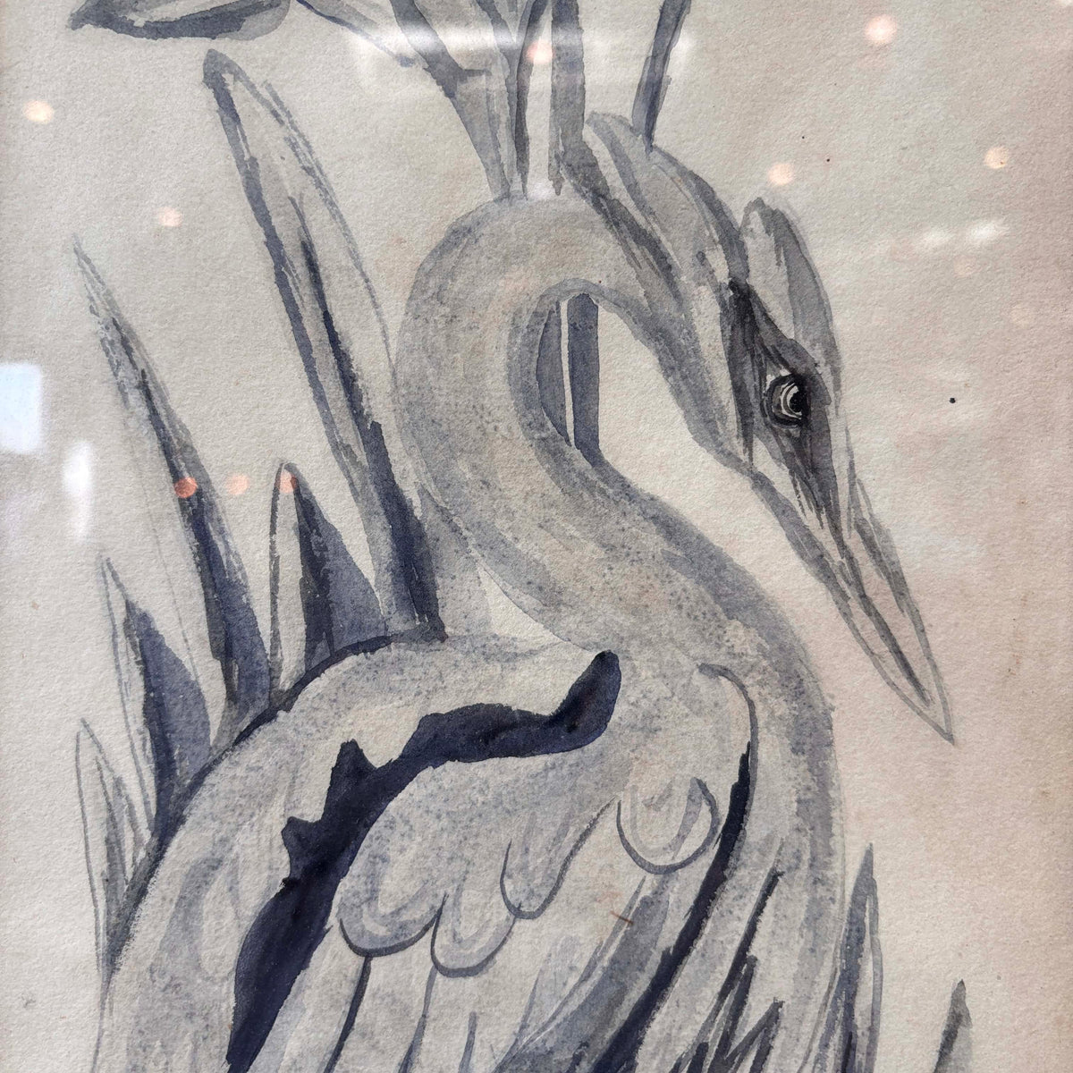 Antique Signed Watercolor