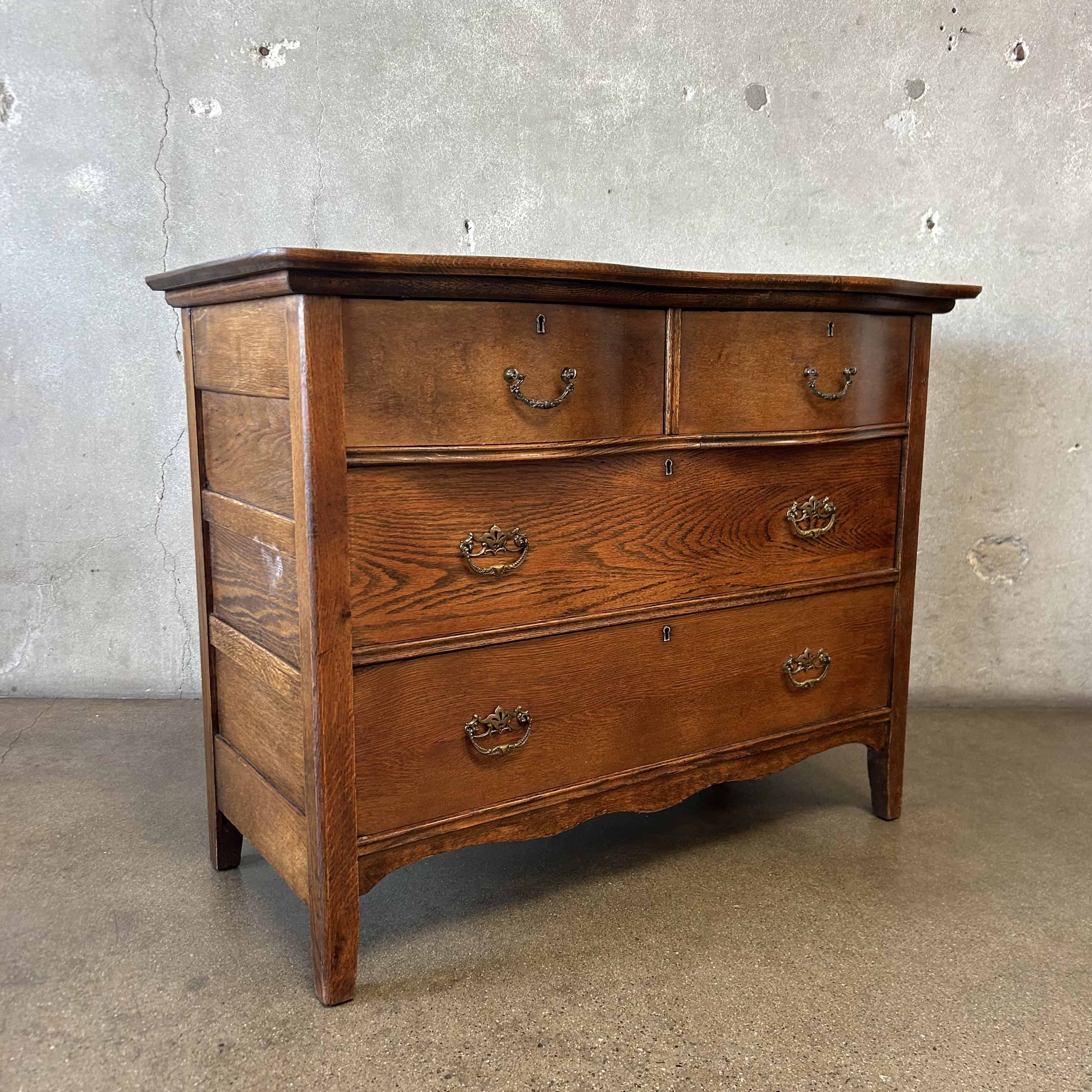 Antique 1890's Oak 4 Drawer Dresser Antique 1890's Oak 4 Drawer Dresser