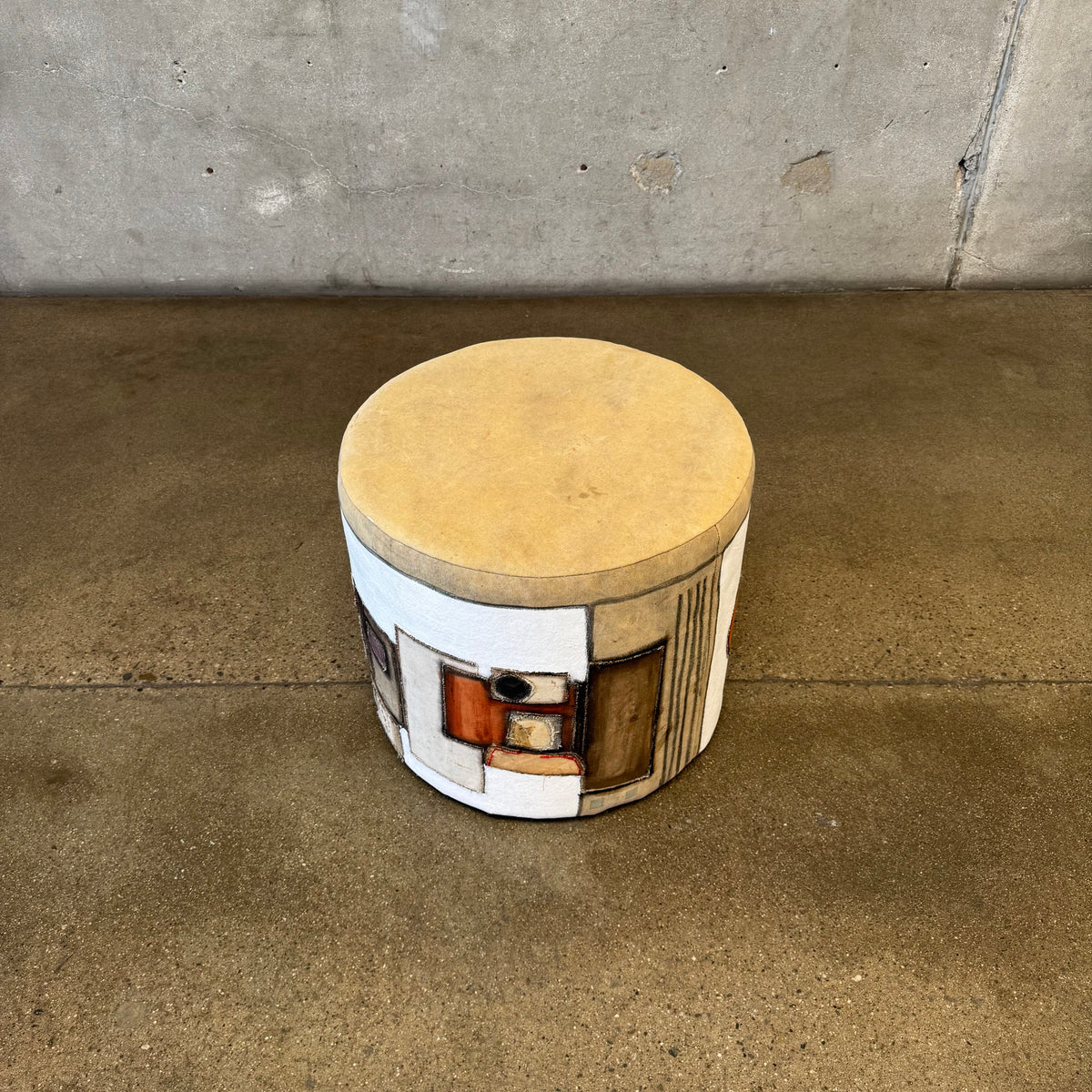 Signed Hand Painted Craft Stool
