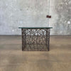 Sculptural Steel Side Table