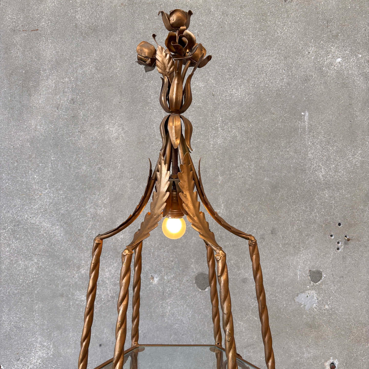 Florentine Metal And Glass Etagere