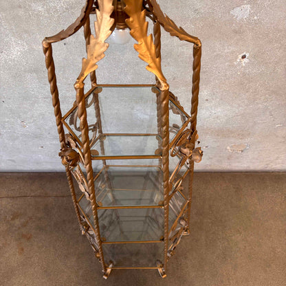 Florentine Metal And Glass Etagere