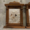 Pair of Vintage Rustic Wood Framed Embossed Aluminum Religious Art